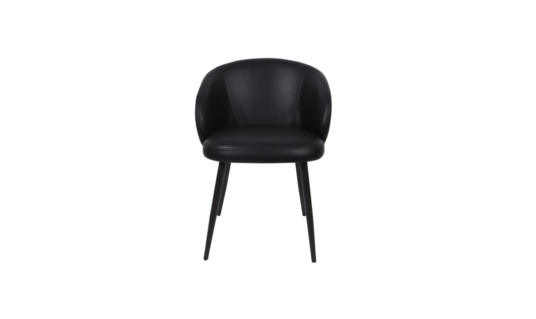 Manhattan Comfort Looma Metal Vegan Leather Side Chair-JenniferFurniture