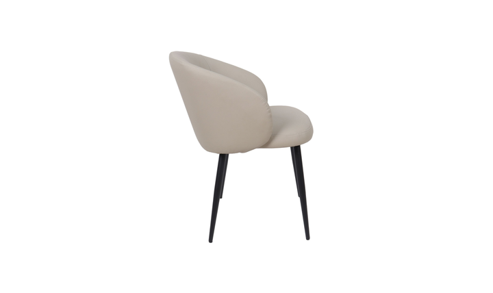 Manhattan Comfort Looma Metal Vegan Leather Side Chair-JenniferFurniture