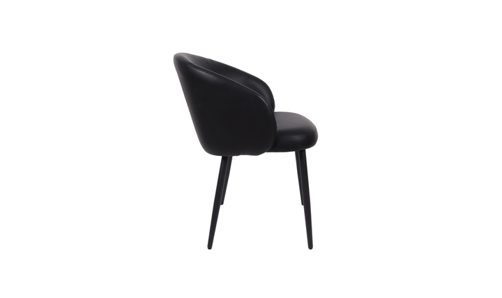 Manhattan Comfort Looma Metal Vegan Leather Side Chair-JenniferFurniture