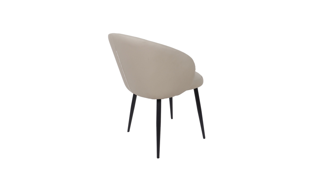 Manhattan Comfort Looma Metal Vegan Leather Side Chair-JenniferFurniture