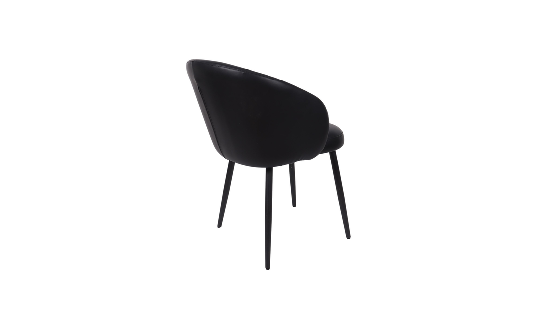 Manhattan Comfort Looma Metal Vegan Leather Side Chair-JenniferFurniture