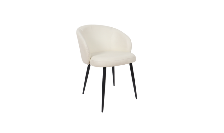 Manhattan Comfort Looma Metal Vegan Leather Side Chair-JenniferFurniture