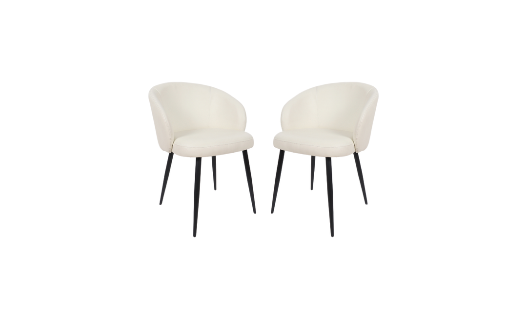 Manhattan Comfort Looma Metal Vegan Leather Side Chair-JenniferFurniture
