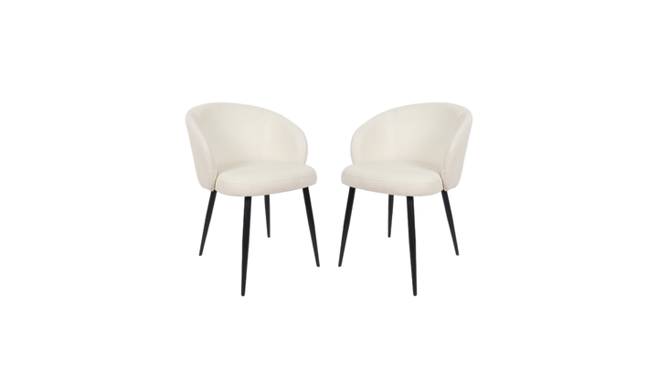 Manhattan Comfort Looma Metal Vegan Leather Side Chair-JenniferFurniture
