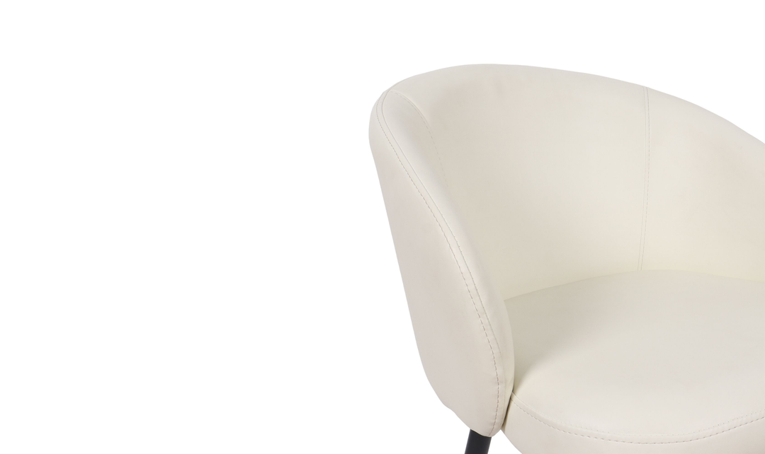 Manhattan Comfort Looma Metal Vegan Leather Side Chair-JenniferFurniture