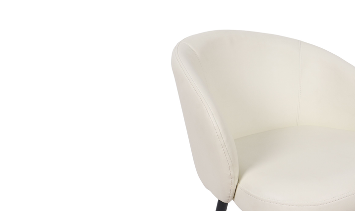 Manhattan Comfort Looma Metal Vegan Leather Side Chair-JenniferFurniture