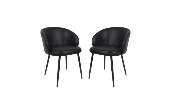 Manhattan Comfort Looma Metal Vegan Leather Side Chair-JenniferFurniture