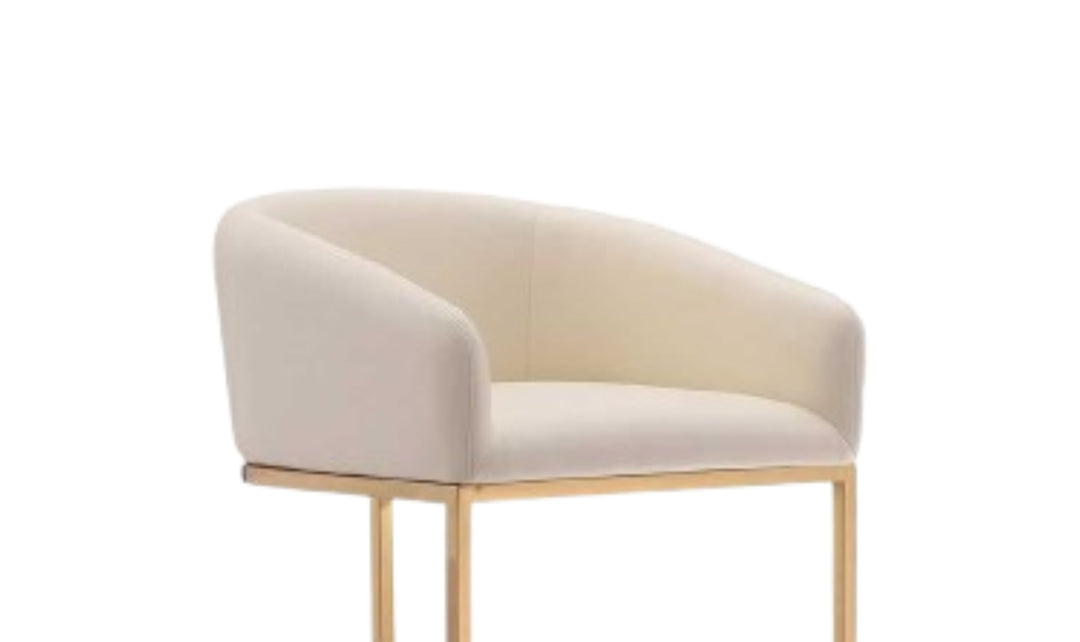 Manhattan Comfort Louvre Metal Upholstered Counter Stool-Jennifer Furniture