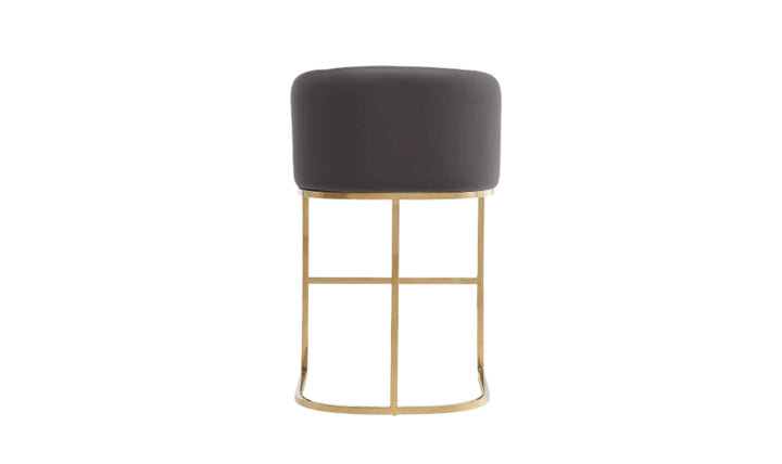 Manhattan Comfort Louvre Metal Upholstered Counter Stool-Jennifer Furniture