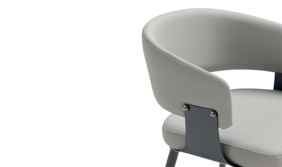 Manhattan Comfort Vegan Leather Luce Metal Base Dining Chair
