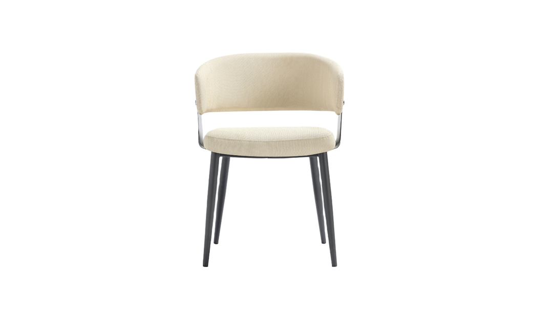 Manhattan Comfort Vegan Leather Luce Metal Base Dining Chair
