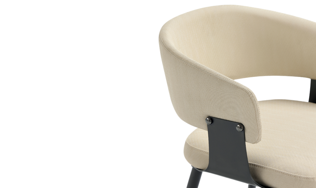 Manhattan Comfort Vegan Leather Luce Metal Base Dining Chair