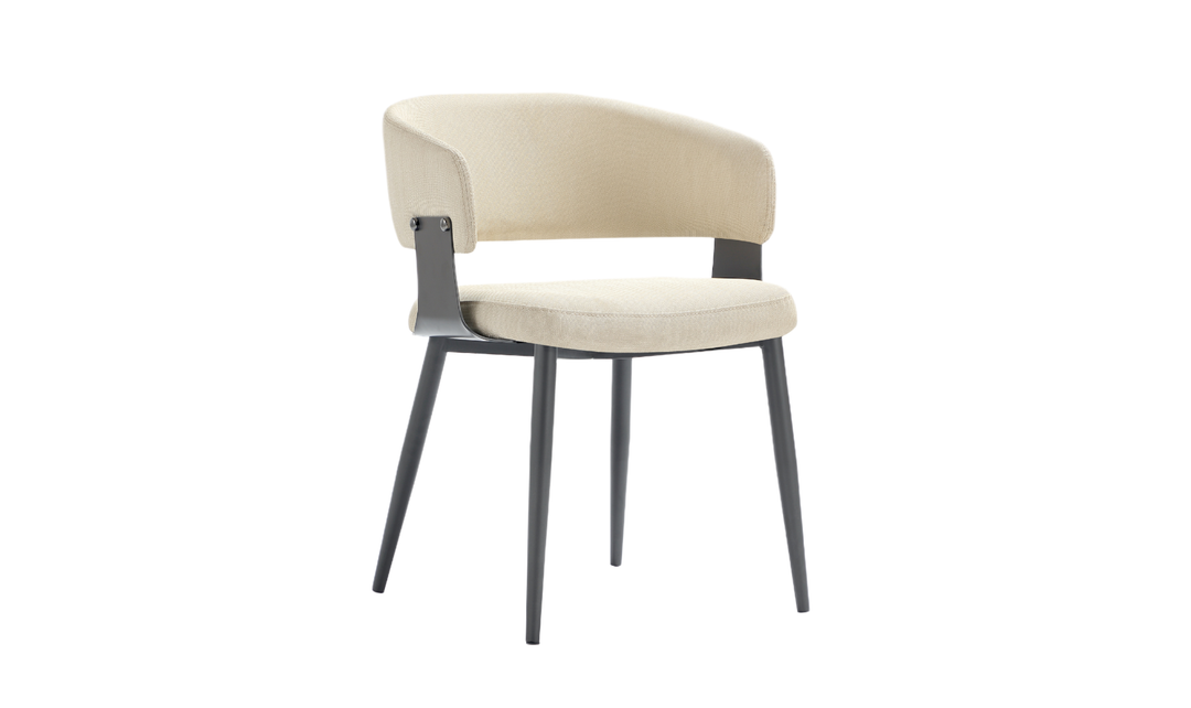 Manhattan Comfort Vegan Leather Luce Metal Base Dining Chair