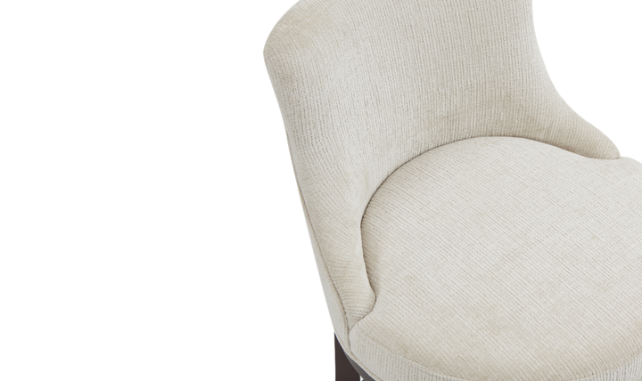 Manhattan Comfort Lucia Chenille Wood Counter Stool-Jennifer Furniture