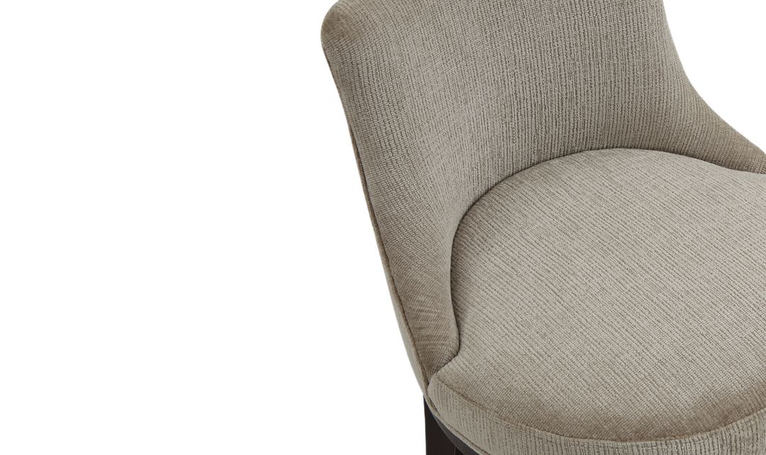 Manhattan Comfort Lucia Chenille Wood Counter Stool-Jennifer Furniture