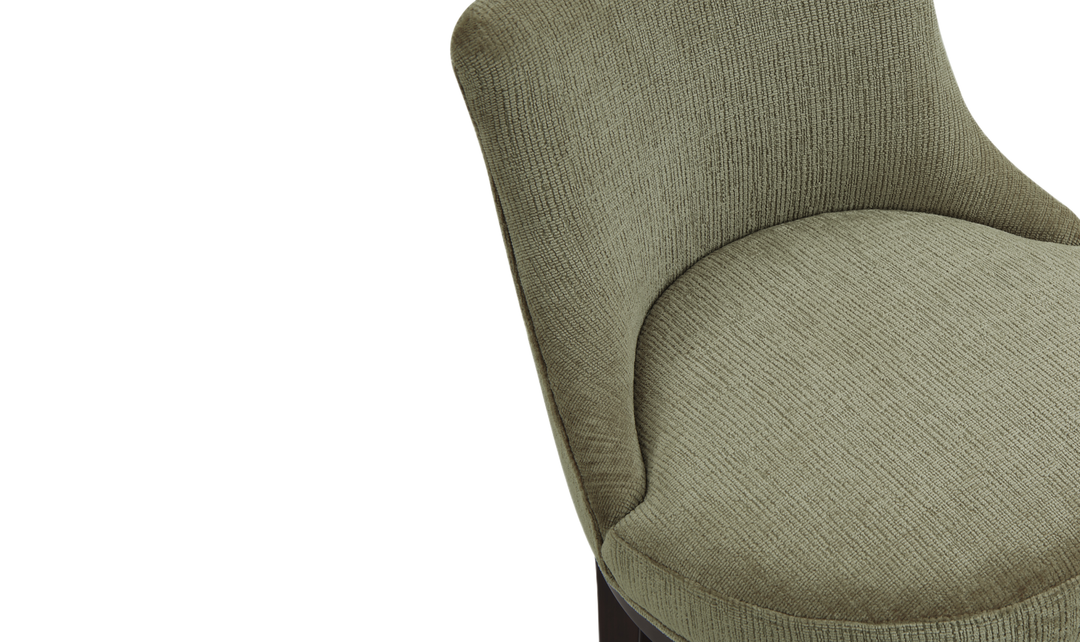 Manhattan Comfort Lucia Chenille Wood Counter Stool-Jennifer Furniture