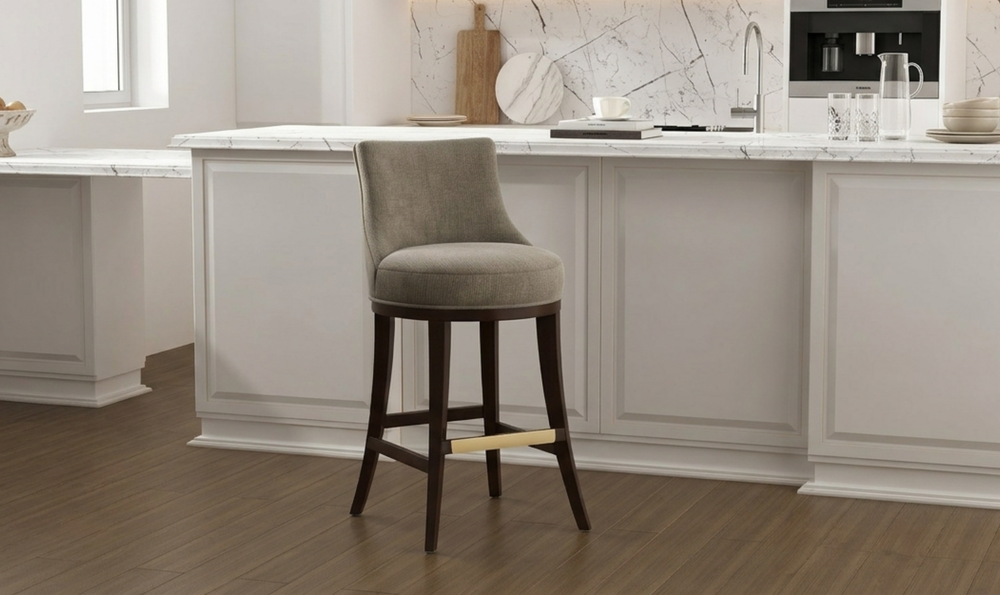 Manhattan Comfort Lucia Wooden Upholstered Chenille Barstool-jennifer
