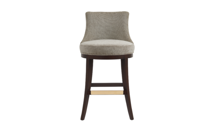 Manhattan Comfort Lucia Wooden Upholstered Chenille Barstool