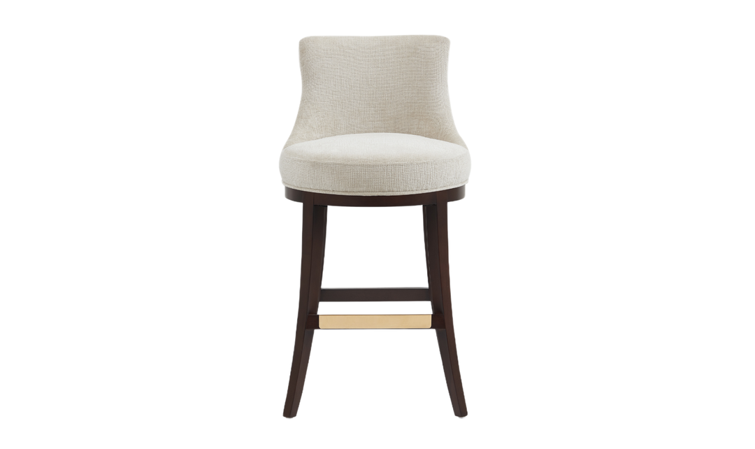 Manhattan Comfort Lucia Wooden Upholstered Chenille Barstool-jennifer