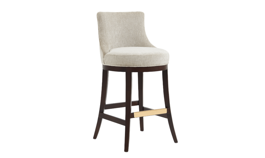 Manhattan Comfort Lucia Wooden Upholstered Chenille Barstool-jennifer