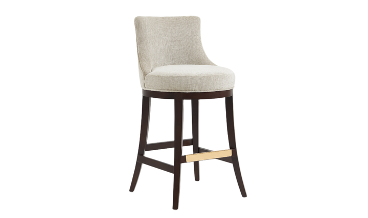 Manhattan Comfort Lucia Wooden Upholstered Chenille Barstool-jennifer