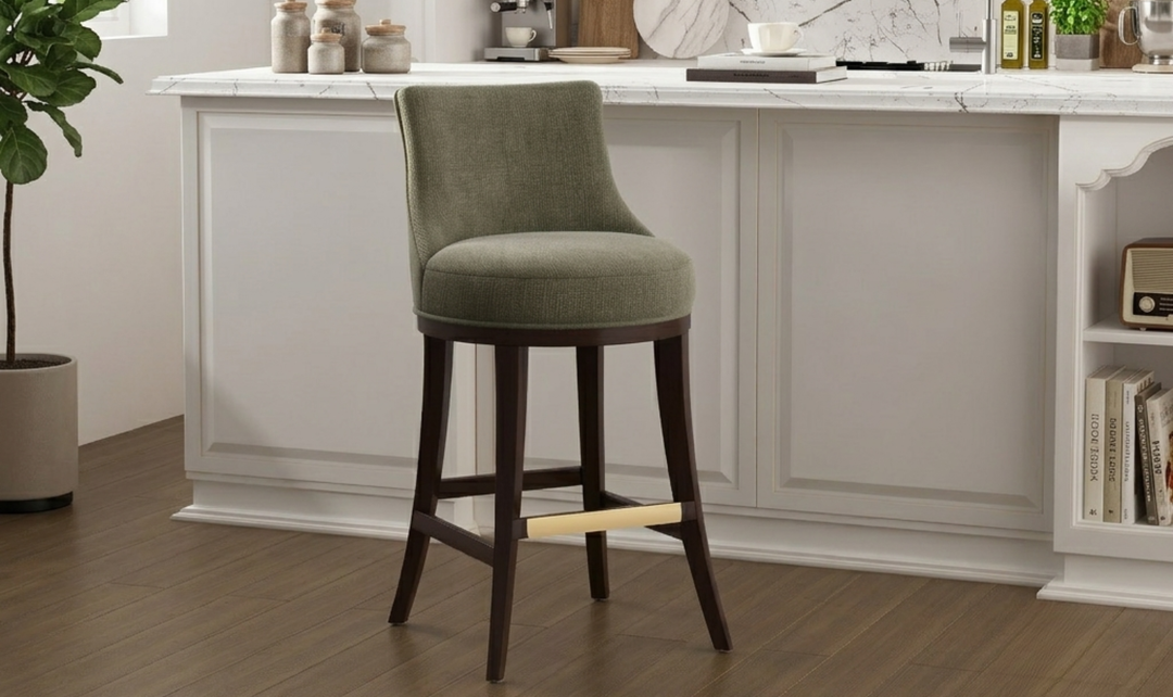 Manhattan Comfort Lucia Wooden Upholstered Chenille Barstool-jennifer