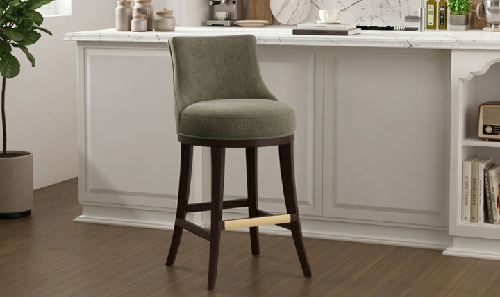 Manhattan Comfort Lucia Wooden Upholstered Chenille Barstool-jennifer