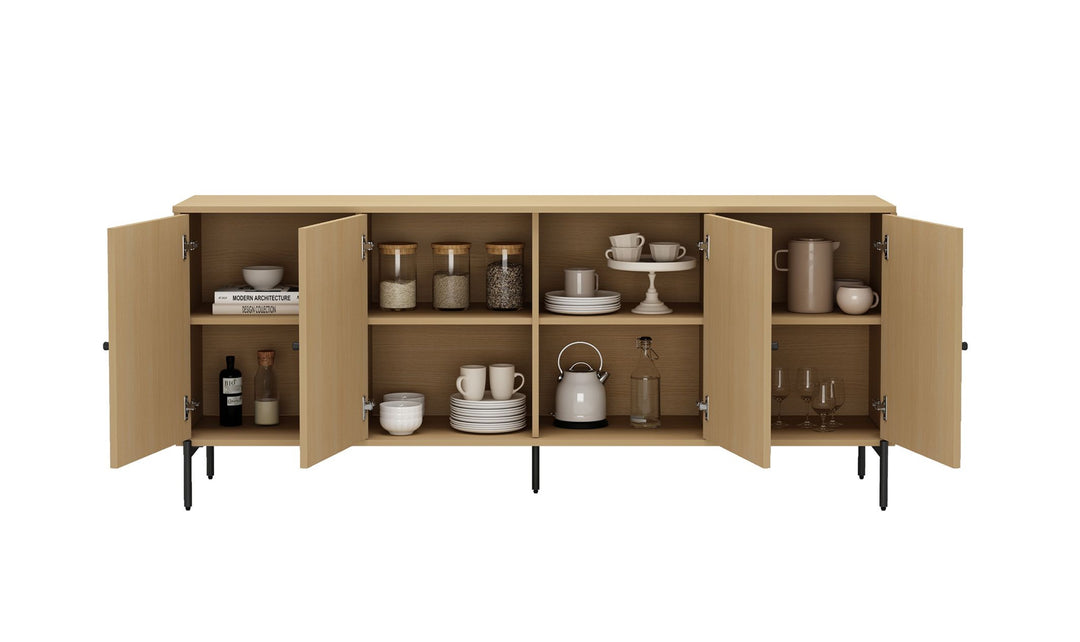Manhattan Comfort Magnolia Wooden Sideboard-Jenniferfurniture