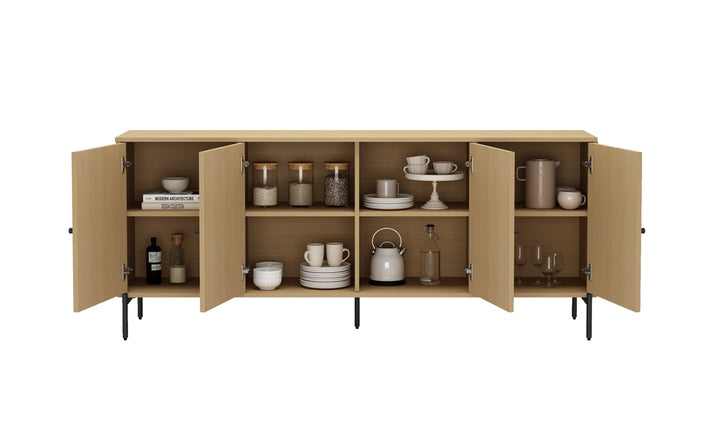 Manhattan Comfort Magnolia Wooden Sideboard-Jenniferfurniture