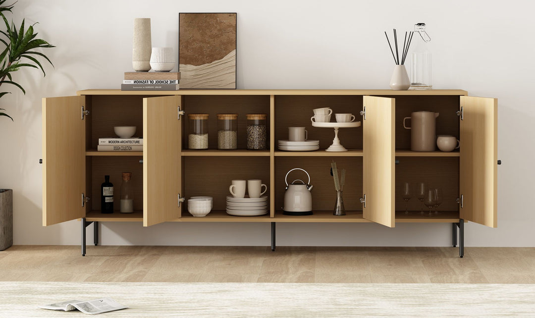 Manhattan Comfort Magnolia Wooden Sideboard-Jenniferfurniture