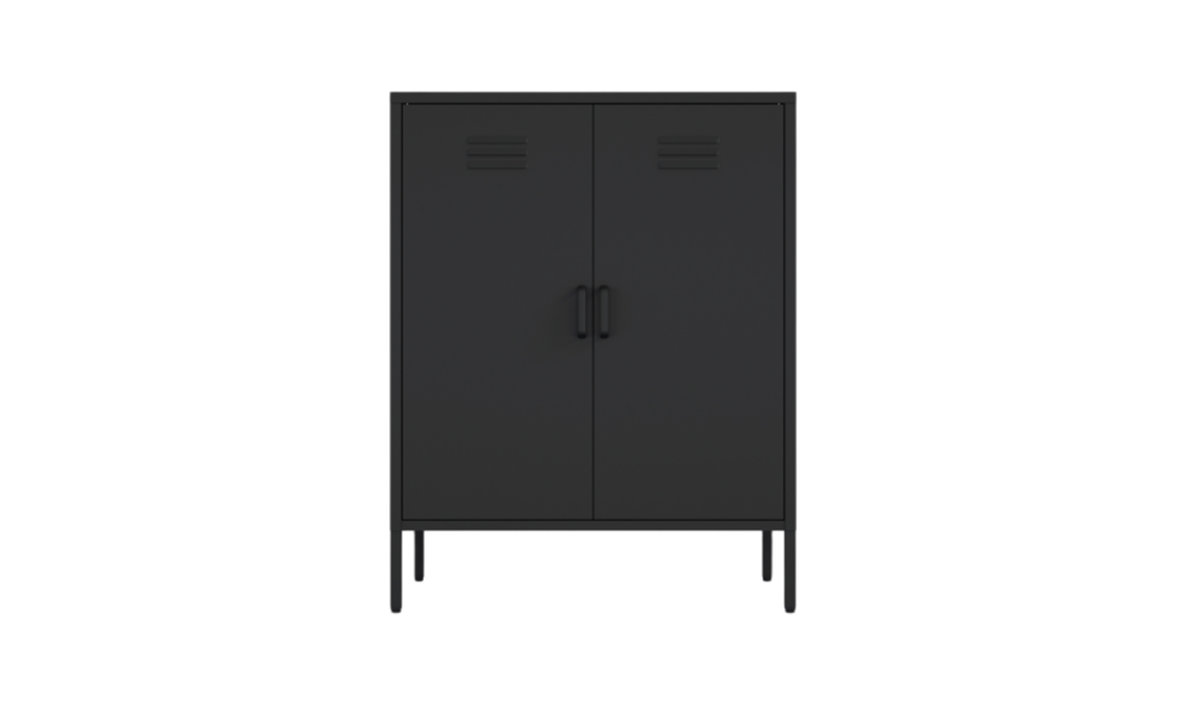 Manhattan Comfort Naomi Metal Accent Cabinet With Adjustable Shelves - Jennifer Furniture