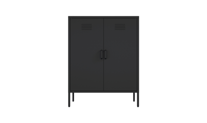 Manhattan Comfort Naomi Metal Accent Cabinet With Adjustable Shelves - Jennifer Furniture