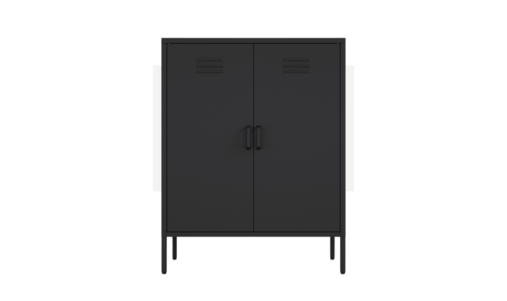 Manhattan Comfort Naomi Metal Accent Cabinet With Adjustable Shelves - Jennifer Furniture