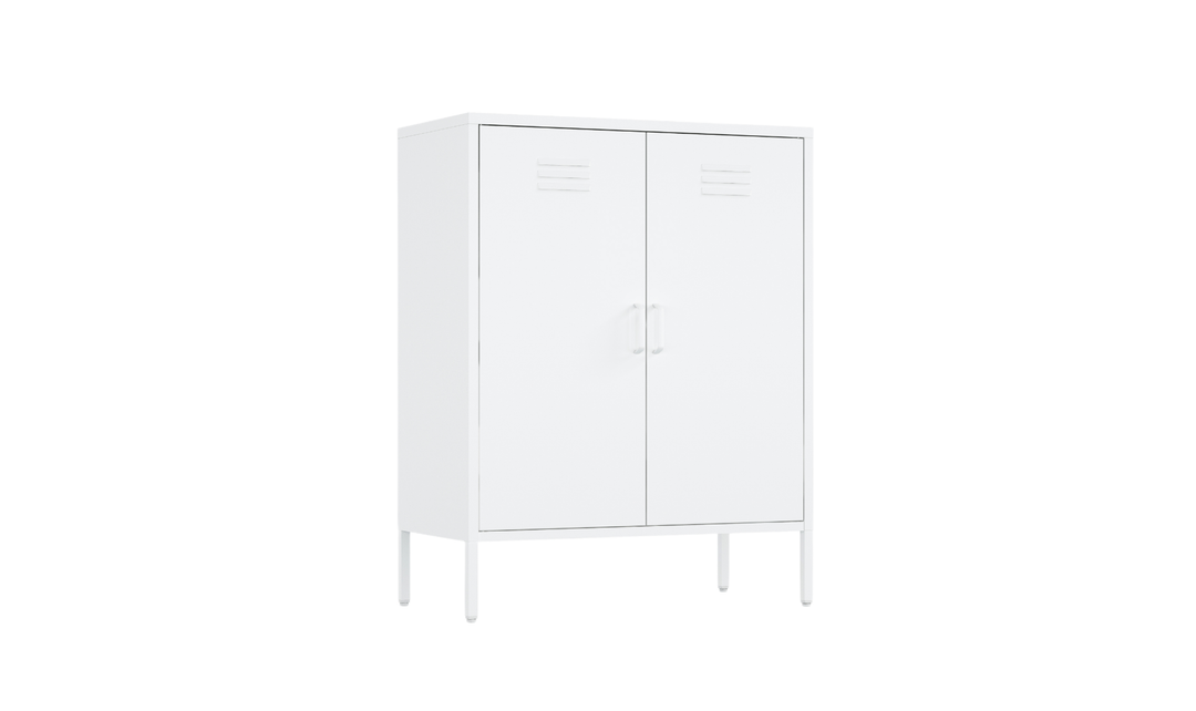 Manhattan Comfort Naomi Metal Accent Cabinet With Adjustable Shelves
