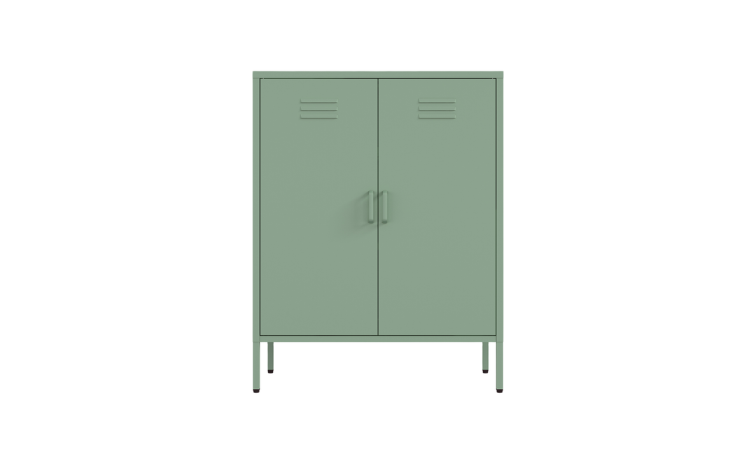 Manhattan Comfort Naomi Metal Accent Cabinet With Adjustable Shelves - Jennifer Furniture