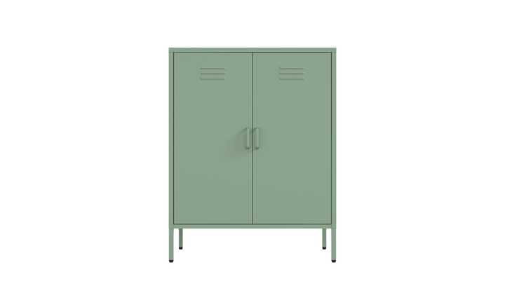 Manhattan Comfort Naomi Metal Accent Cabinet With Adjustable Shelves - Jennifer Furniture