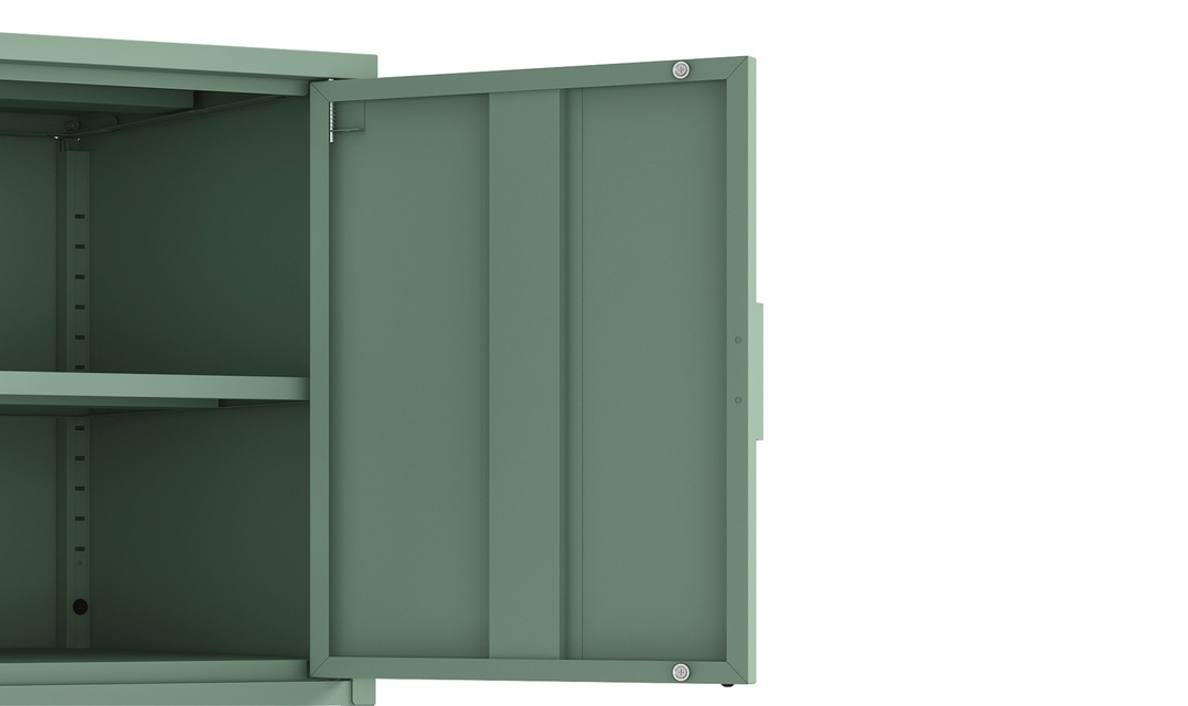 Manhattan Comfort Naomi Metal Accent Cabinet With Adjustable Shelves