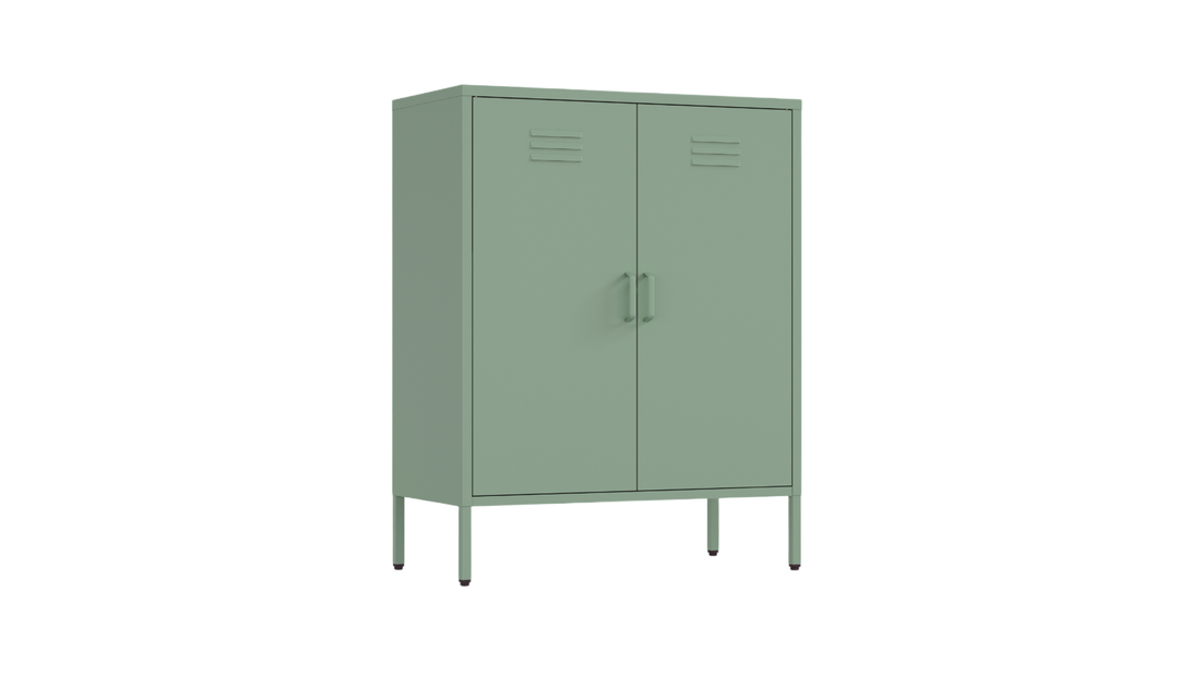 Manhattan Comfort Naomi Metal Accent Cabinet With Adjustable Shelves