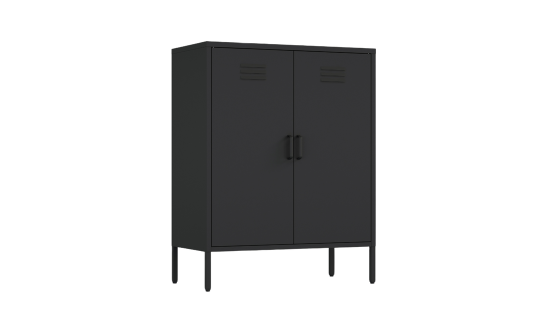 Manhattan Comfort Naomi Metal Accent Cabinet With Adjustable Shelves - Jennifer Furniture