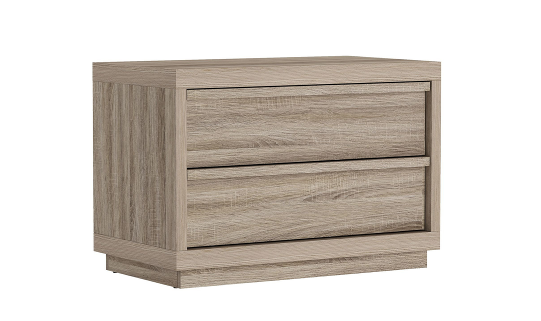 Manhattan Comfort Navis Wooden Nightstand With Two Drawers-Jennifer Furniture