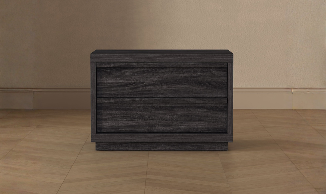 Manhattan Comfort Navis Wooden Nightstand With Two Drawers-Jennifer Furniture