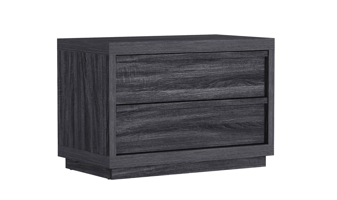 Manhattan Comfort Navis Wooden Nightstand With Two Drawers-Jennifer Furniture