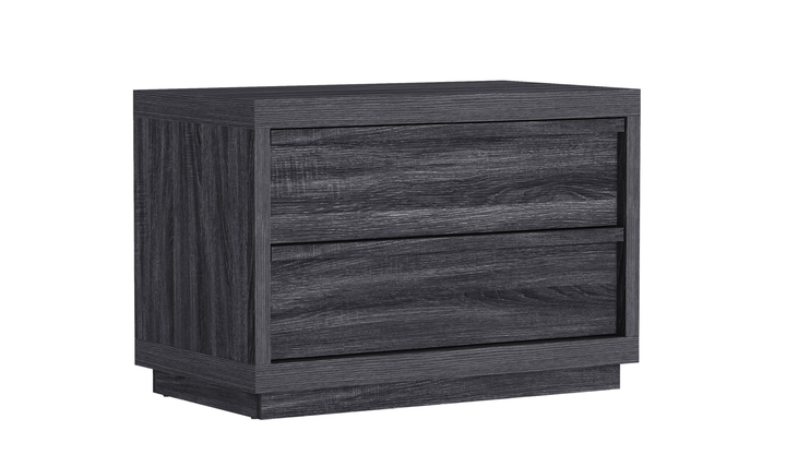 Manhattan Comfort Navis Wooden Nightstand With Two Drawers-Jennifer Furniture
