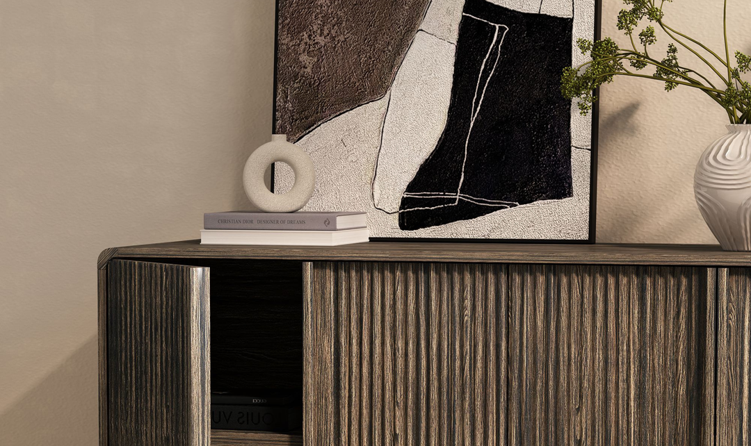 Manhattan Comfort Novara Wooden Sideboard With Four Door