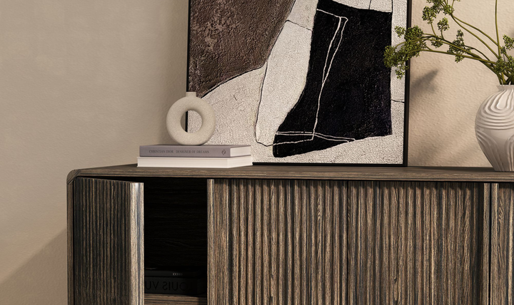 Manhattan Comfort Novara Wooden Sideboard With Four Door