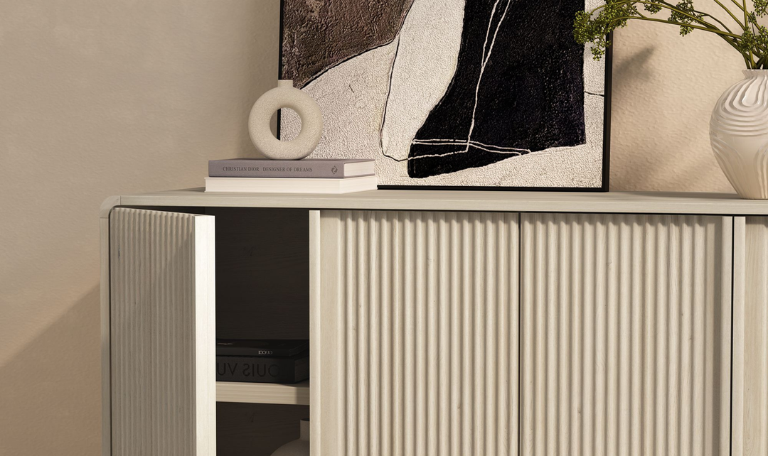 Manhattan Comfort Novara Wooden Sideboard With Four Door