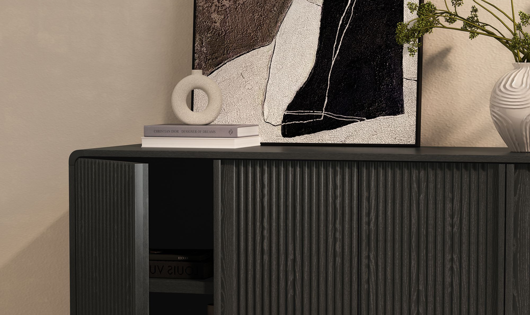 Manhattan Comfort Novara Wooden Sideboard With Four Door