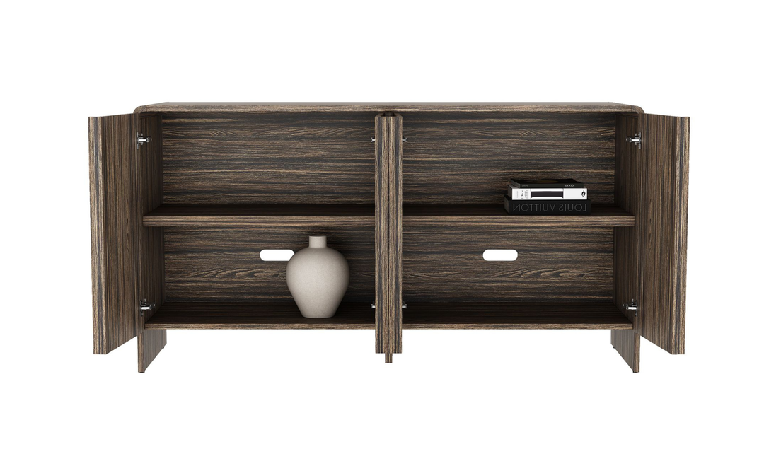 Manhattan Comfort Novara Wooden Sideboard With Four Door