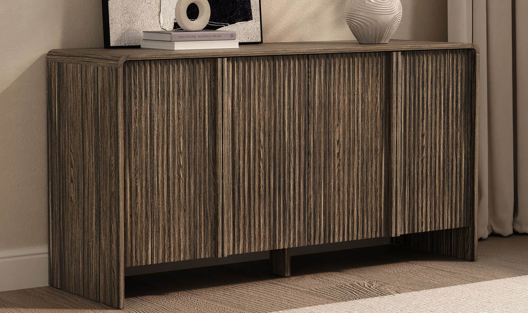 Manhattan Comfort Novara Wooden Sideboard With Four Door