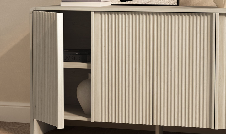 Manhattan Comfort Novara Wooden Sideboard With Four Door
